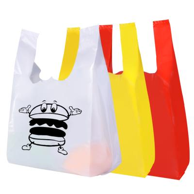 China Security Custom Thank You Bag Printed Plastic T-Shirt Bags Easy Open System Shopping Bag for sale