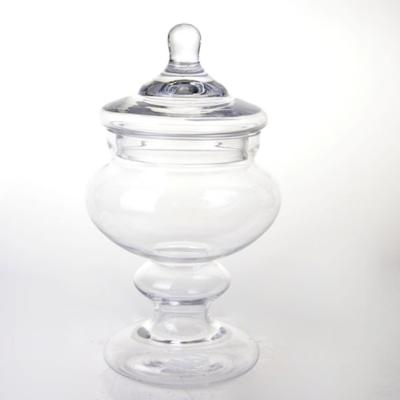 China Large Viable Wholesale Clear Decorative Glass Apothecary Storage Jars for sale