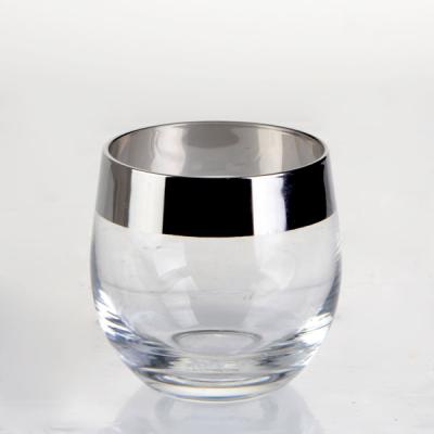 China Wholesale Minimalist Silver Range Drinking Glass Cup Fancy Round Bottom Bottom for sale