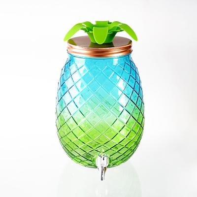 China Customized Logo Pineapple Shape Antibacterial Dispenser Glass Jar for sale