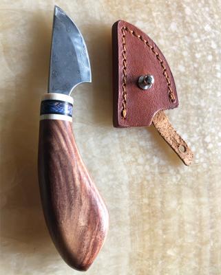 China High Quality Cutting Knife Damascus Knife With Gift Case Blade Cutting Knife Fixed Tool Steel Wood And Leather Cover EDC Customized for sale