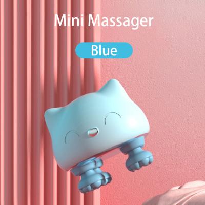 China Mini Cute Appearance Waterproof Car Massager Soft Silicone Three Speed ​​Modes Cat Magnetic Fast Filling Material for sale