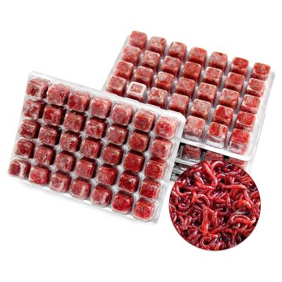 China 2020 high quality viable frozen bloodworm nematode nematode red worm red worm for sale frozen fish food for sale