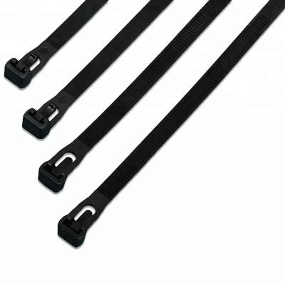 China Flexible Reusable Plastic Wire Ties , Heat Proof Heavy Duty Black Cable Ties for sale