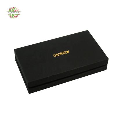 China Wholesale Custom Made Luxury Black Rectangle Recyclable Two Piece Installation Recycled Cardboard Packaging Box for sale