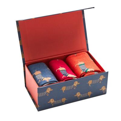 China Recyclable Custom Luxury Sock Gift Wrapping Paper Box Jars Packaging Box for sale