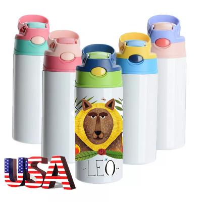 China Sustainable USA Warehouse Stainless Steel 12oz Sublimation Tumblers Outdoor White Insulated Mugs For Kids for sale