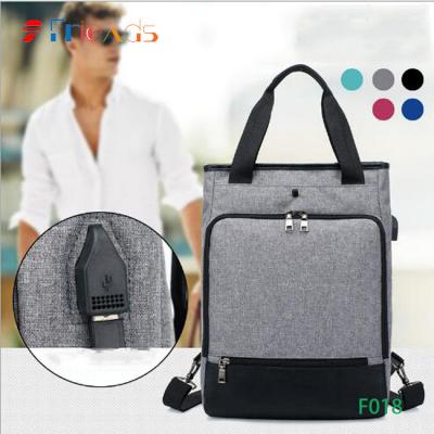 China New Multi-functional Solar Panel Shoulder Bag Trend Pu Business Travel Bag Computer Bag Handbag Leather USB Quilting Backpack for sale