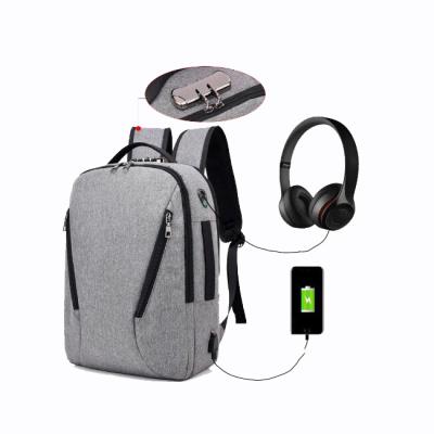 China With Business Large Capacity Waterproof Password Anti-theft USB Computer Backpack Multifunctional USB Backpack Travel Filling Handbag for sale