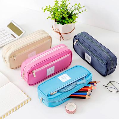 China New Creative Cute Cartoon Large Capacity Pencil Bag Passport Card Holder Wallet Printing Multifunctional Bag for sale