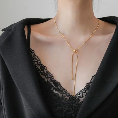 China FASHIONABLE Fast Shipping Fashion Snake Bone Adjustable Necklace For Women Women Clearance Choker Chain Pendant Female Sensitive Elegant Necklaces for sale