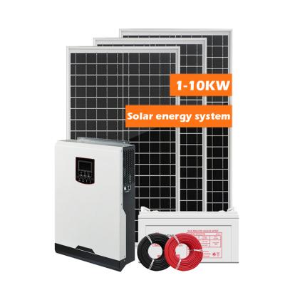 China 10kw Solar Energy System Home Solar Power System Grid Photovoltaic Hybrid Kit for sale