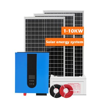 China Inverteroff-grid Solar Battery Solar Home Hybrid System Energy Storage Complete Solar Panel 10kwh System for sale