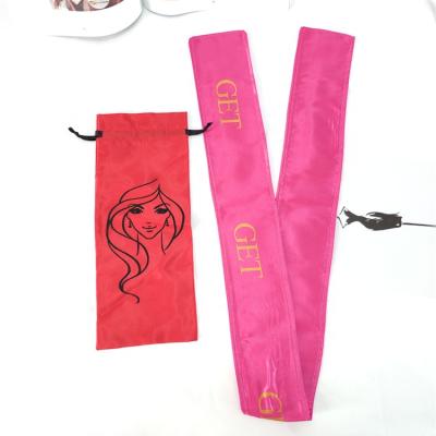 China Custom Silk Private Label Women's Headbands Satin Bag Satin Hair Extension Hair Head Wrap 10X110cm for sale