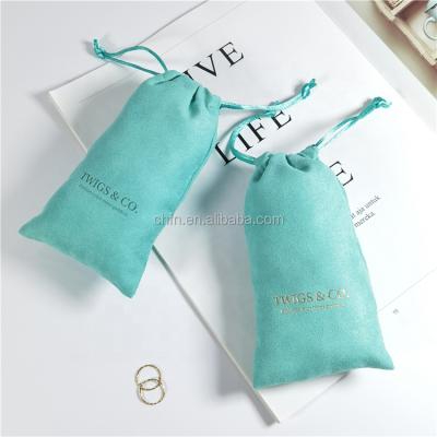 China Wholesale Custom Jewelry Drawstring Bag Jewelry Suede Pouch Bag Ch Logo Jewelry Pouch Bag Jewelry for sale