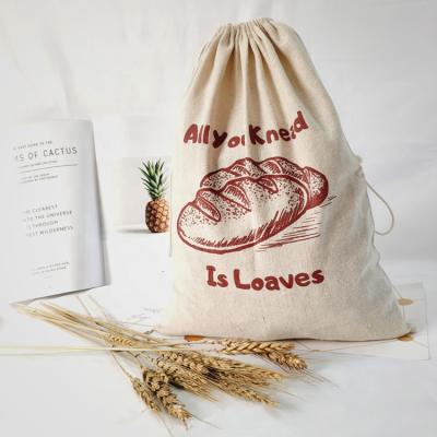 China Custom Natural Bread Bread Bag 100% Canvas Big Bread Bags Bread Canvas Bag Wholesale for sale