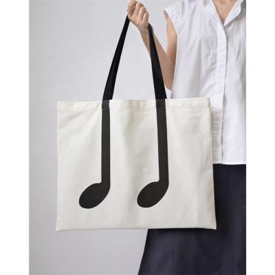 China Chuanghua Handled Customized White Cotton Tote Bags With Logo Reusable Shopping Bag Recycled Cotton Canvas Tote for sale