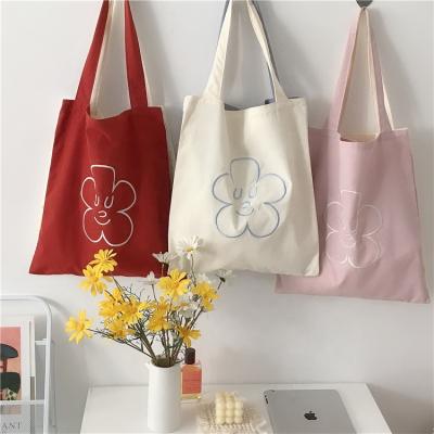 China Chuanghua Fashion Tote Bag Cotton Plain Shoulder Handled Recyclable Shopping Bag Tote Bag Cotton Canvas for sale