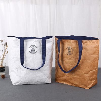 China Custom Eco-Friendly Waterproof Dupont Folding Paper Tyvek Tote Bag Dupont Shopping Bag for sale