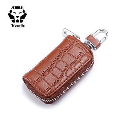 China 2019 Custom Made Unisex Car Key Crocodile Genuine Leather Fashoion Factory Cowhide Holder Wallet Men for sale