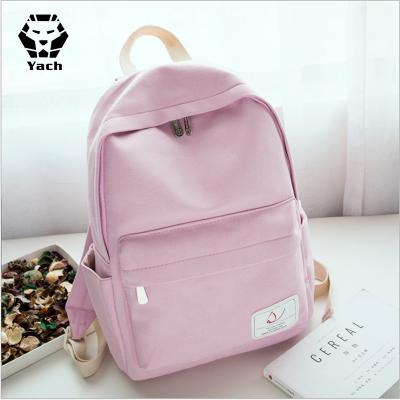 China Non Light Weigh Small China Color Women Shoulder Travel Laptop School Bag Ultralight Classic Stylish Smart Canvas Empty Backpack for sale