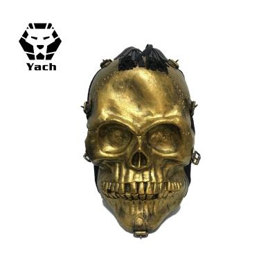 China New Anti-theft Personality 3D Stereo Skull Embossed Funny Evil Mind PU Backpack Halloween Tassel Computer Scientists Mini Backpack for sale