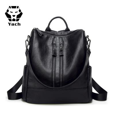 China Wholesale Outdoor Waterproof Casual Style PU Men Travel Back Women For Student Women's Packages Lady Leather Bag for sale