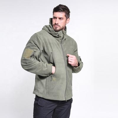 China Multi-pockets Fleece Hooded Jacket Softshell QUICK DRY Hot Selling Outdoor Waterproof Tactical Jacket for sale