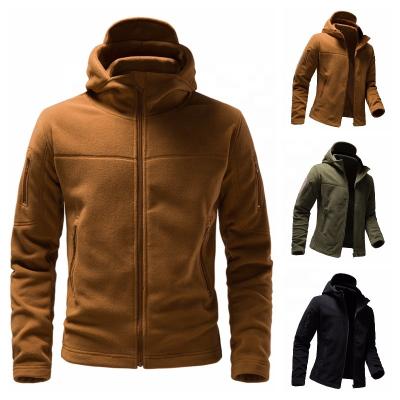 China Hot Sale QUICK DRY Multi-pockets Double Faced Fleece Jacket Warm Hooded Tactical Jackets For Men for sale