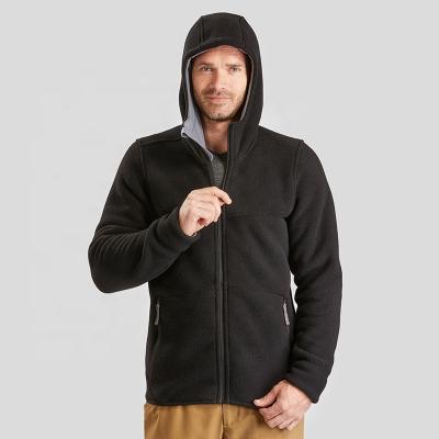 China Wholesale QUICK DRY Warm Hooded Breathable Sports Fleece Full Zipper Jacket Increasing Outdoor Jackets for sale