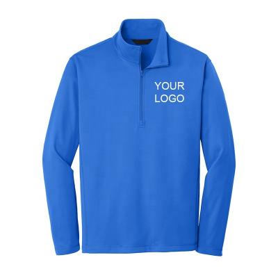 China Breathable Zipper Golf Pullover Fleece Staff Team 1/4 Quarter Zip Jacket for sale