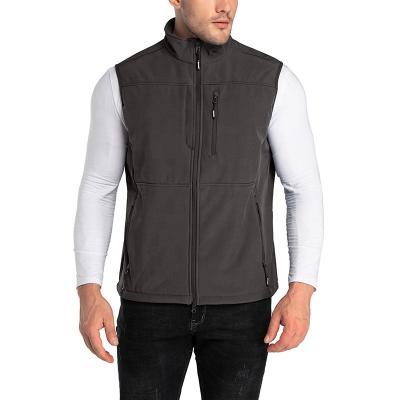 China Anti-Wrinkle Personalized Lightweight Softshell Full Zip Up Sleeveless Jacket Working Increasing Fleece Vest for sale