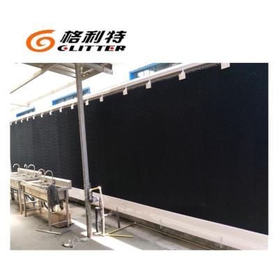 China Jiangyin GLITTER Farms Greenhouse Evaporative Cooling Protection System Brown Color For Poultry Farms for sale