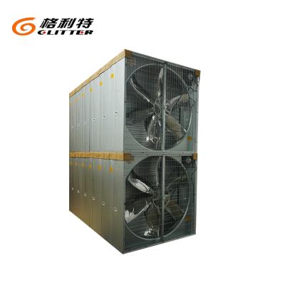 China Big And Visible Greenhouse 50inch Window Galvanized Leaf Solar Exhaust Fan for sale