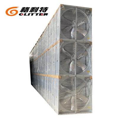 China Farms Shutters Metal Wall Mounted Exhaust Fan Automatic Ventilation in Greenhouse Poultry Farm Box Fans for sale