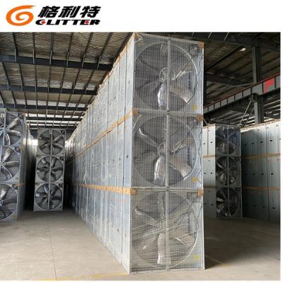 China Greenhouses/factory/workshops. wall mounted automatic livestock shutters metal exhaust fan ventilation in greenhouse poultry farm for sale