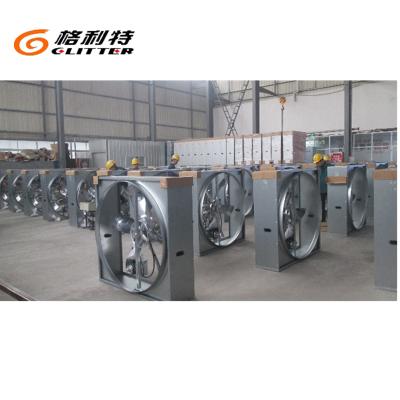 China Livestock 50 Inch Window Galvanized Leaf Extractor Fan 1.1kw Push Pull SS Blade Type for sale