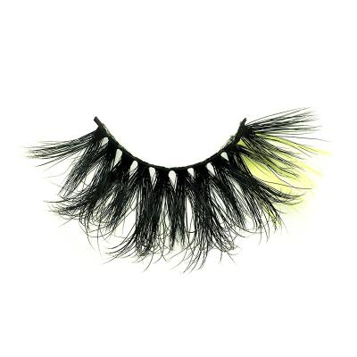 China YC 3D Real Mink Eyelashes 100% Mink Fur Color Colored Eyelashes for sale