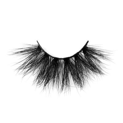 China 2021 Long 25mm High Quality Wholesale Fake Mink Natural Tapered Fluffy Eyelashes for sale