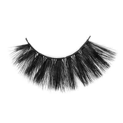 China Natural Long Latest Design Promotional Hot Seller Long Faux Mink Synthetic Eyelash Strip for sale