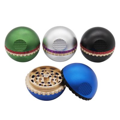 China Smoking Tools Wholesale Globular Colorful Herb Grinder Herb Aluminum Alloy Metal Tobacco Herb Grinder for sale