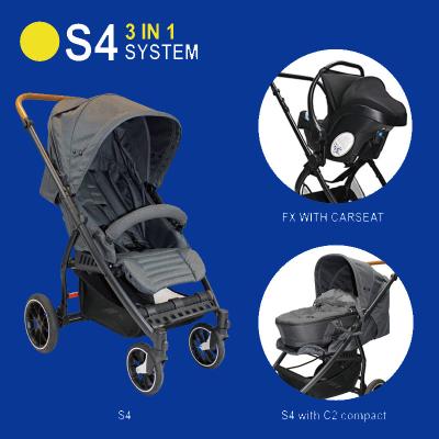 China Bon Voyage S4 And Easy Fold 3 I 1 Good Quality Aluminum Frame Stroller for sale