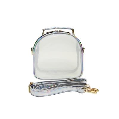 China Freed High Quality 2021 New Fashion Popular Design PVC Lady Bags Cosmetic Handbags For Sale Transparent Cross - Body Bag for sale