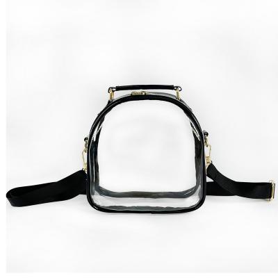 China Fashion Clear PVC Cross - Body Bag Messenger Transparent Shoulder Bag Girl Cosmetic Bag Waterproof Handbag for sale