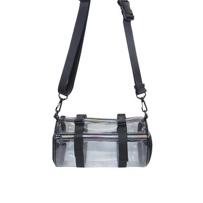 China Hot selling PVC lace up cross transparent ladies shoulder bag china wholesale price for sale for sale