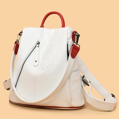 China Vintage fashion backpack women's school bag simple and easy to build large capacity backpack leisure travel anti-theft bag for sale