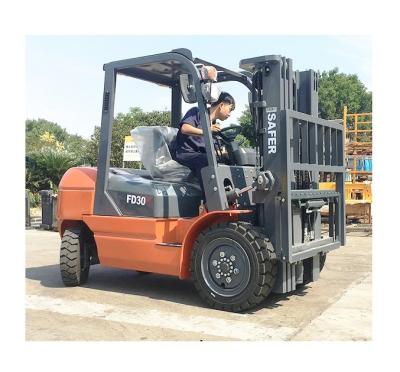 China FD30/35 Chinese engine 3 tons 5.5 6 meters tripple mast diesel forklift truck with ISUZU /Yanmar/Mitsubishi engine as optionals for sale