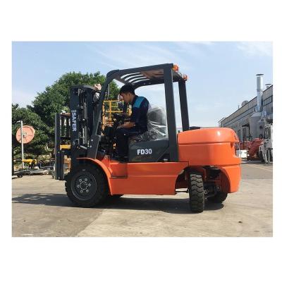 China FD 30 3 Ton 3 M-6 M Side Shifter Diesel Forklift 3 ton Truck With Japanese Engine for sale