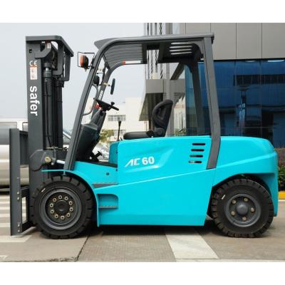 China SASER brand 4.5ton 5ton 6Ton Battery Electric Forklift with Container Mast for sale