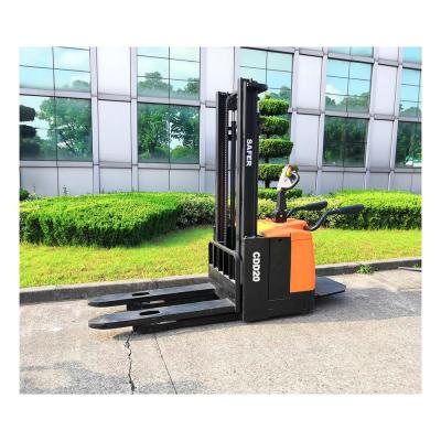 China 2 ton 3.5m electric stackers stand on type electric stackers for sale